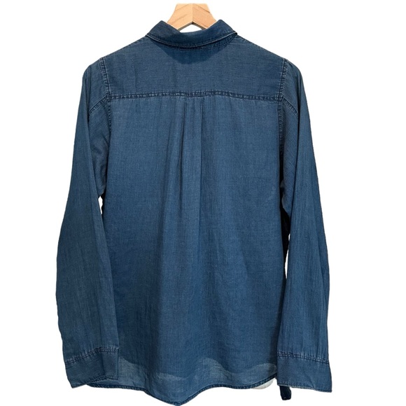 J. Crew Blue Cotton Popover Shirt // Size 12 - Picture 2 of 4